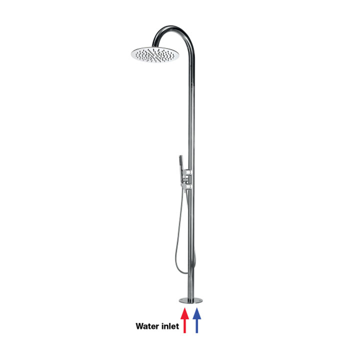 BOSSINI colonna doccia da esterni in acciaio inox Tetis L00388