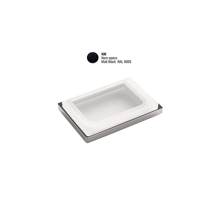 Colombo portasapone d'appoggio nero opaco B1640 NM