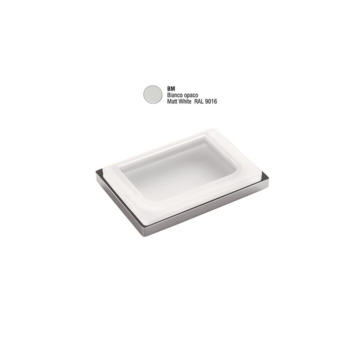 Colombo portasapone d'appoggio bianco opaco B1640 BM