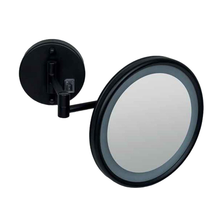 COLOMBO DESIGN SPECCHIO INGRANDITORE NERO CON LED A PARETE B9954