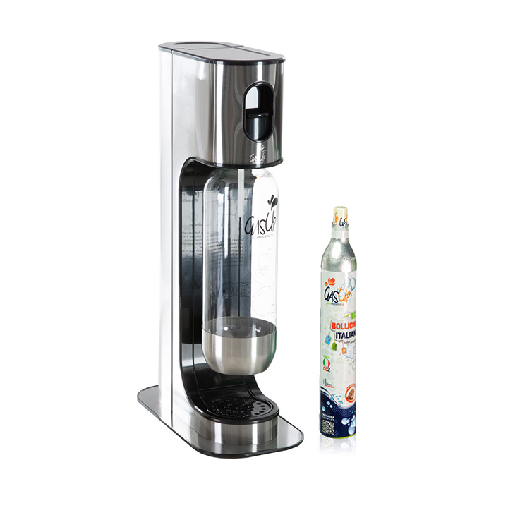 GSM Gasatore acqua nero + 1 Bott. Da 1Lt + 1 Bombola Co2  Gas-Up 04102021