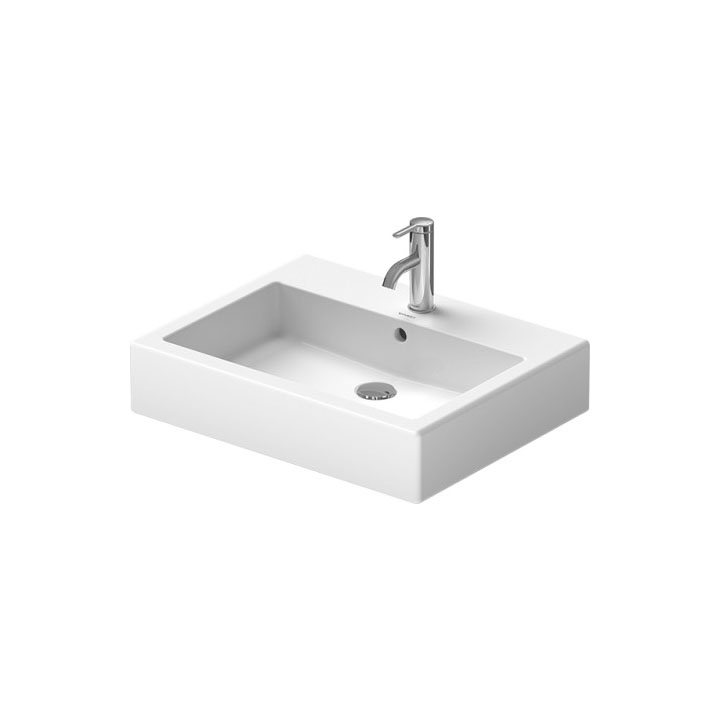 Duravit lavabo monoforo con troppopieno Vero 60x47cm 0454600027