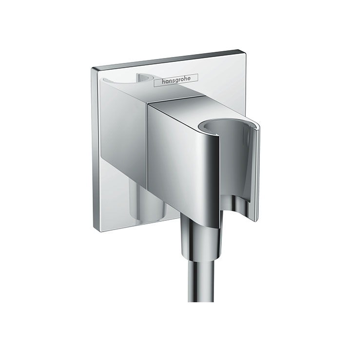 Hansgrohe uscita a muro Square con supporto doccia FixFit 26486000